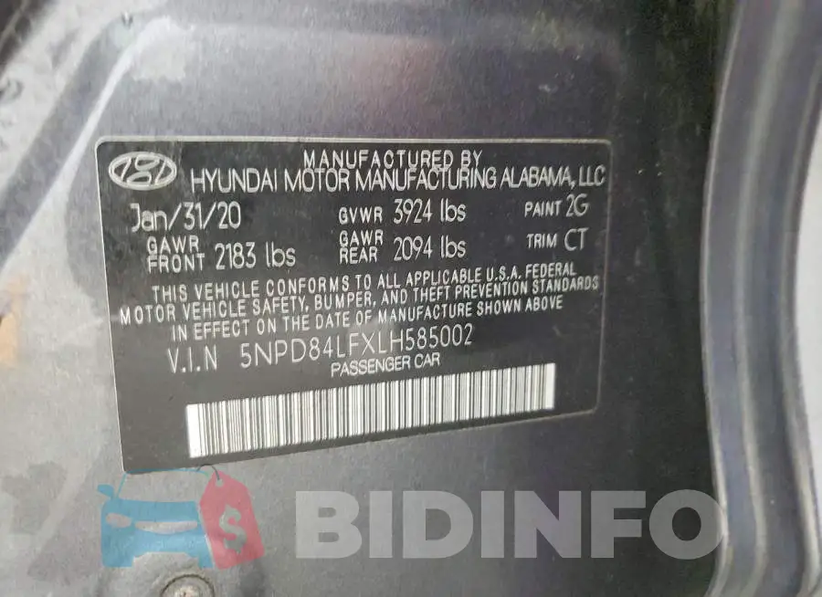 5NPD84LFXLH585002 Photo# 12
