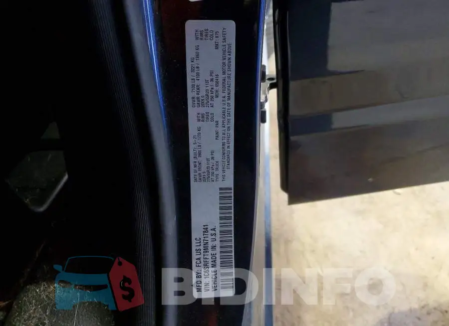 1C6SRFFT9MN717841 Photo# 12