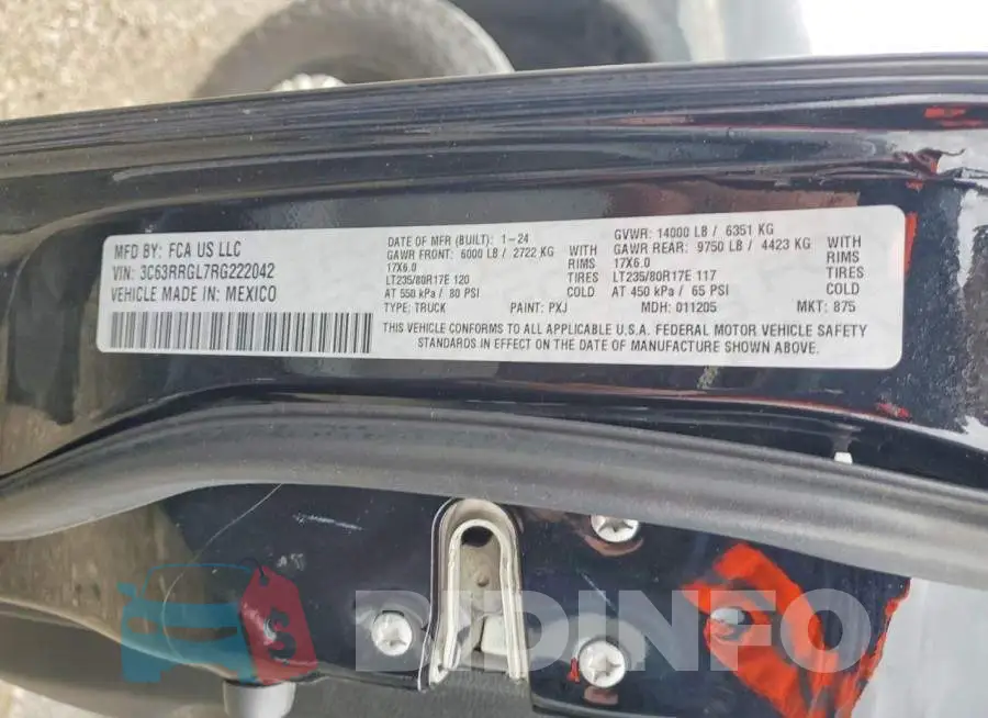 3C63RRGL7RG222042 Photo# 12