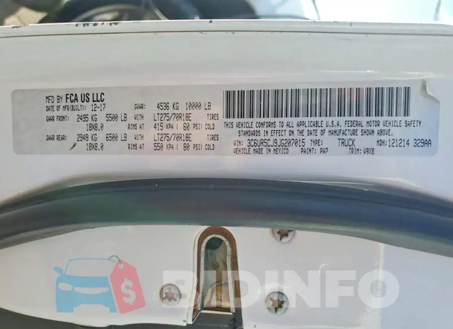 3C6UR5CJ9JG207015 Photo# 12