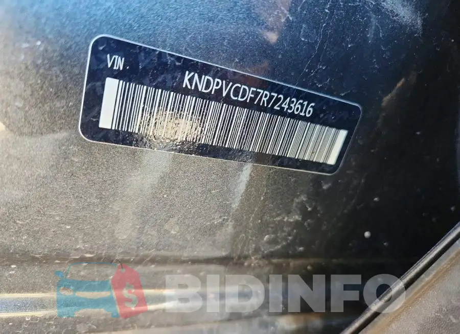 KNDPVCDF7R7243616 Photo# 13
