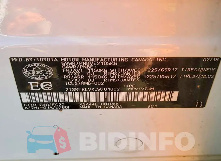 2T3RFREVXJW761002 Photo# 14