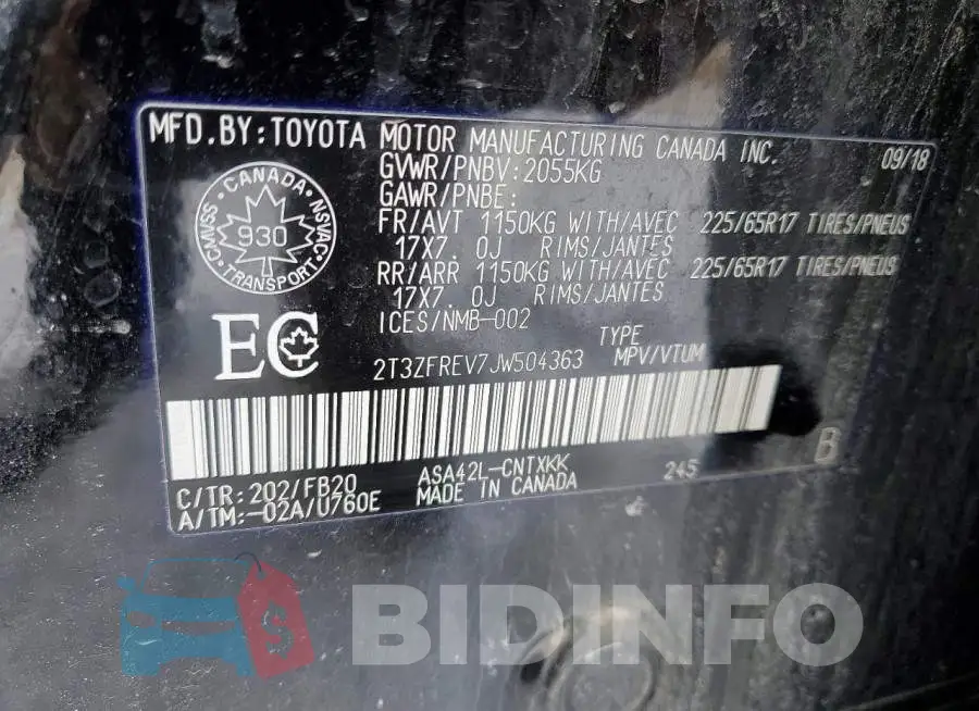 2T3ZFREV7JW504363 Photo# 14