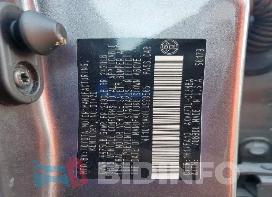 4T1C11AK6LU928565 Photo# 13