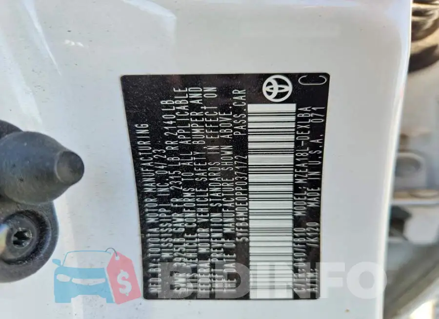 5YFB4MDE0PP037172 Photo# 13