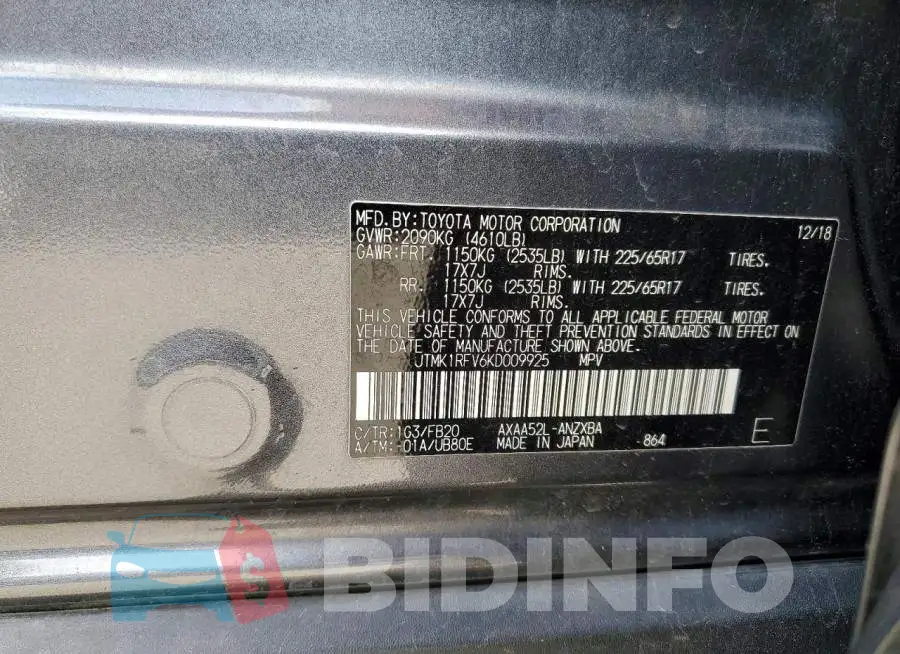 JTMK1RFV6KD009925 Photo# 13