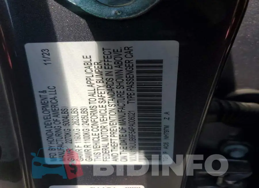 19UUB6F54PA006021 Photo# 12