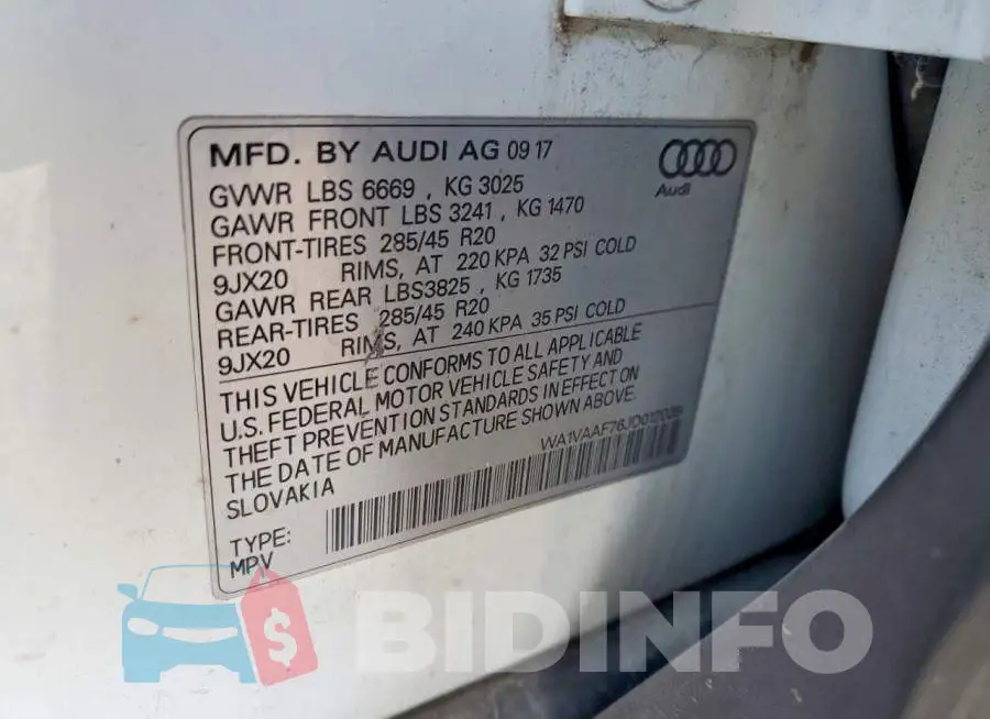 WA1VAAF76JD012039 Photo# 12
