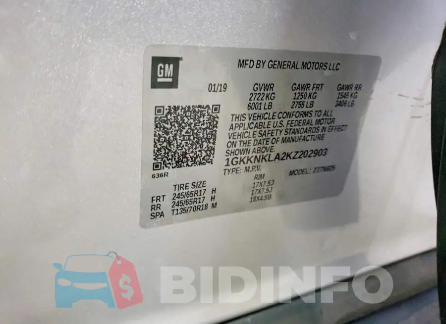 1GKKNKLA2KZ202903 Photo# 13