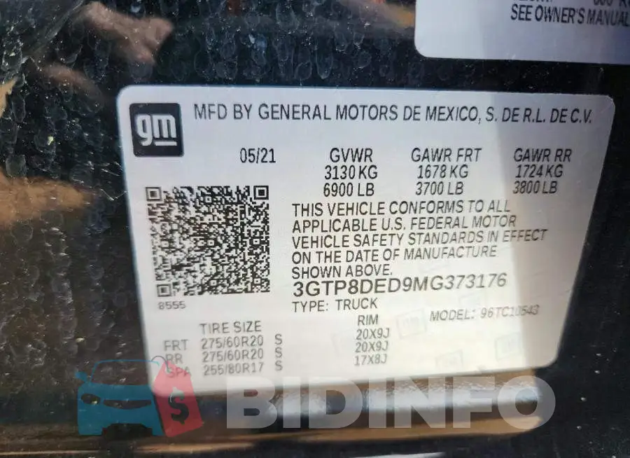 3GTP8DED9MG373176 Photo# 12