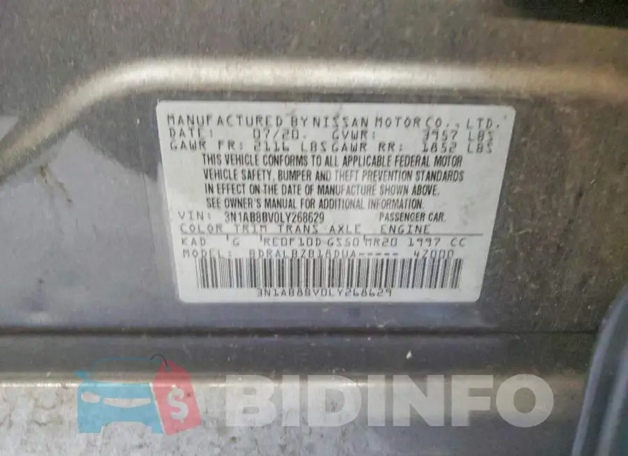 3N1AB8BV0LY268629 Photo# 12