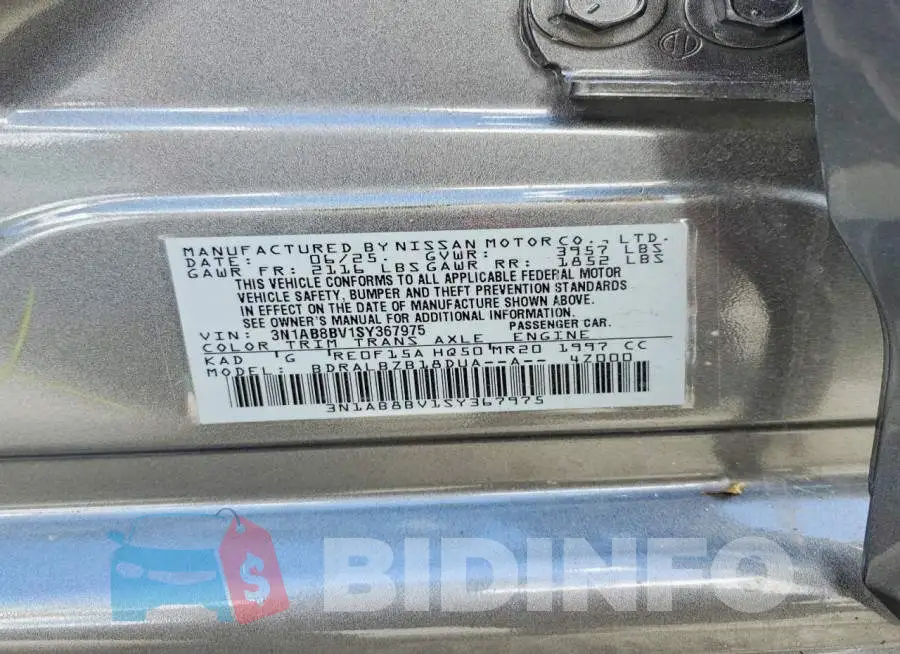 3N1AB8BV1SY367975 Photo# 12