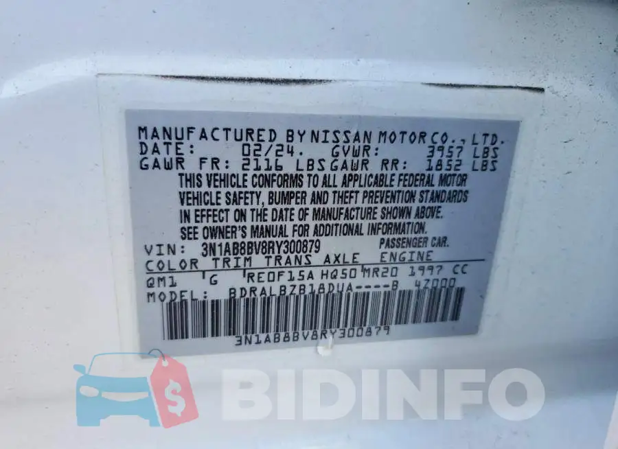 3N1AB8BV8RY300879 Photo# 12