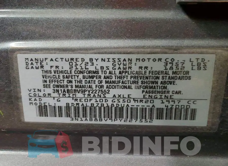 3N1AB8BV9PY227552 Photo# 12