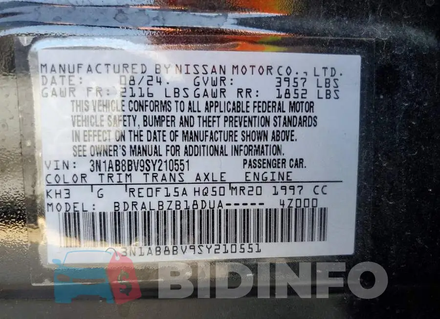 3N1AB8BV9SY210551 Photo# 12