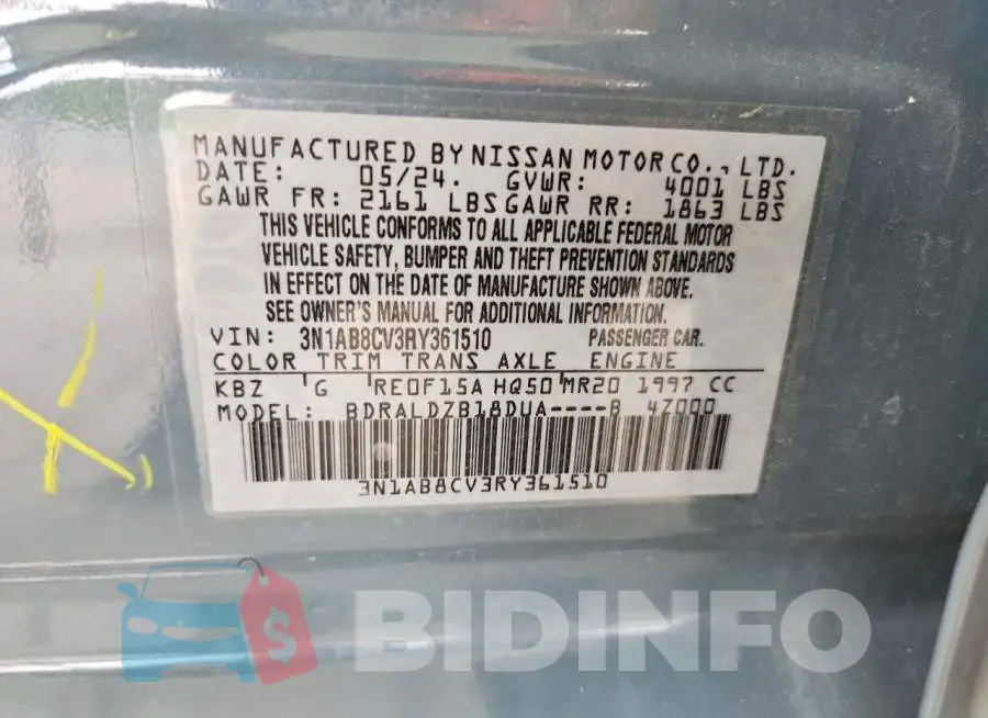 3N1AB8CV3RY361510 Photo# 13