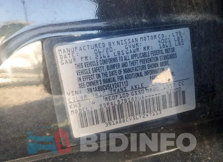 3N1AB8CV5LY247113 Photo# 12