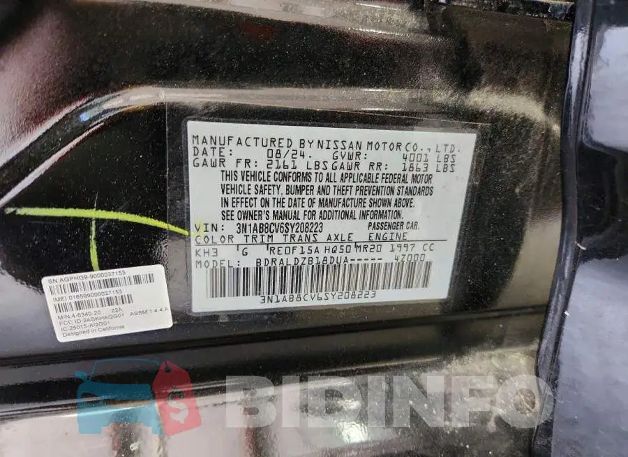 3N1AB8CV6SY208223 Photo# 12