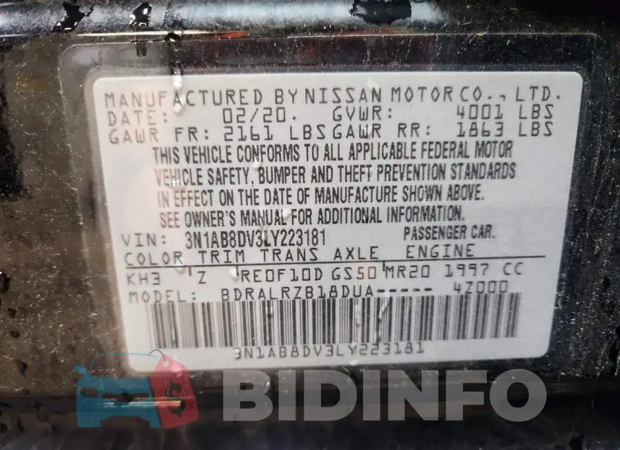 3N1AB8DV3LY223181 Photo# 12