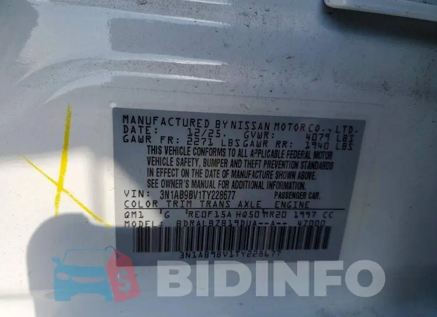 3N1AB9BV1TY228677 Photo# 12