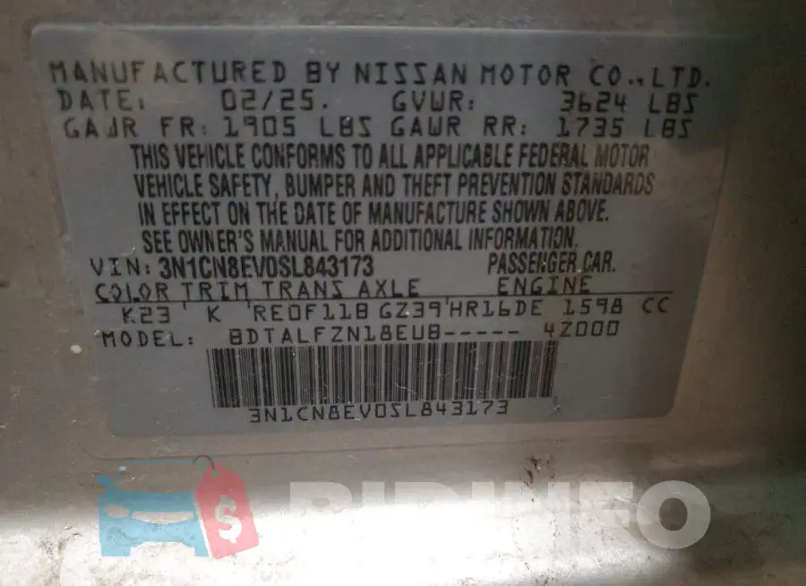 3N1CN8EV0SL843173 Photo# 12