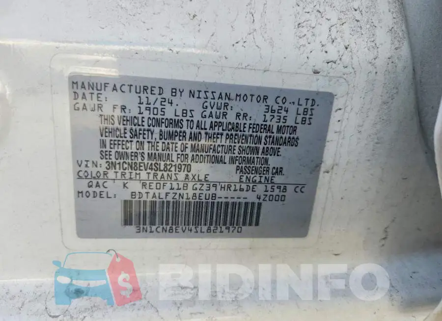 3N1CN8EV4SL821970 Photo# 12