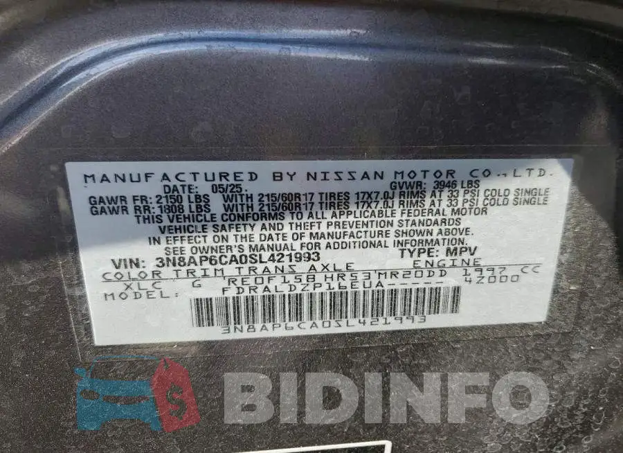 3N8AP6CA0SL421993 Photo# 12