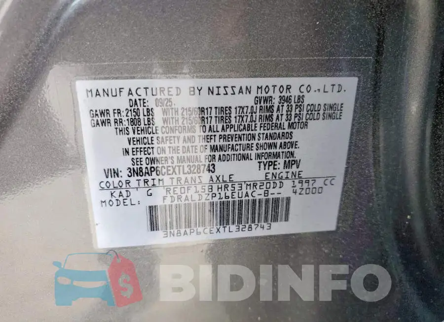 3N8AP6CEXTL328743 Photo# 14