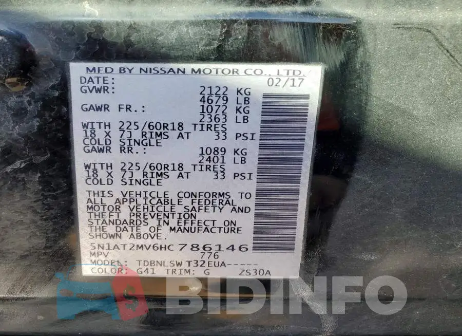 5N1AT2MV6HC786146 Photo# 13
