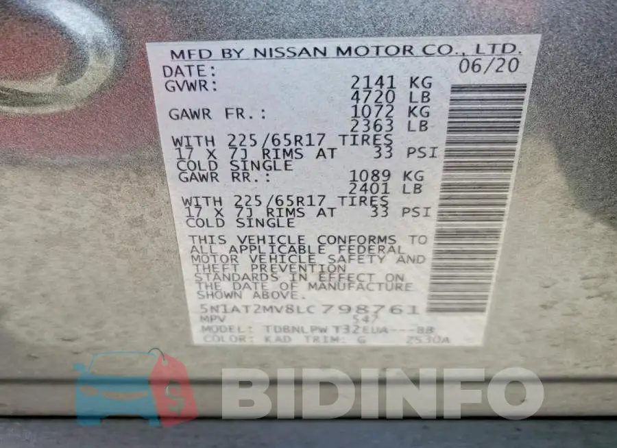 5N1AT2MV8LC798761 Photo# 13