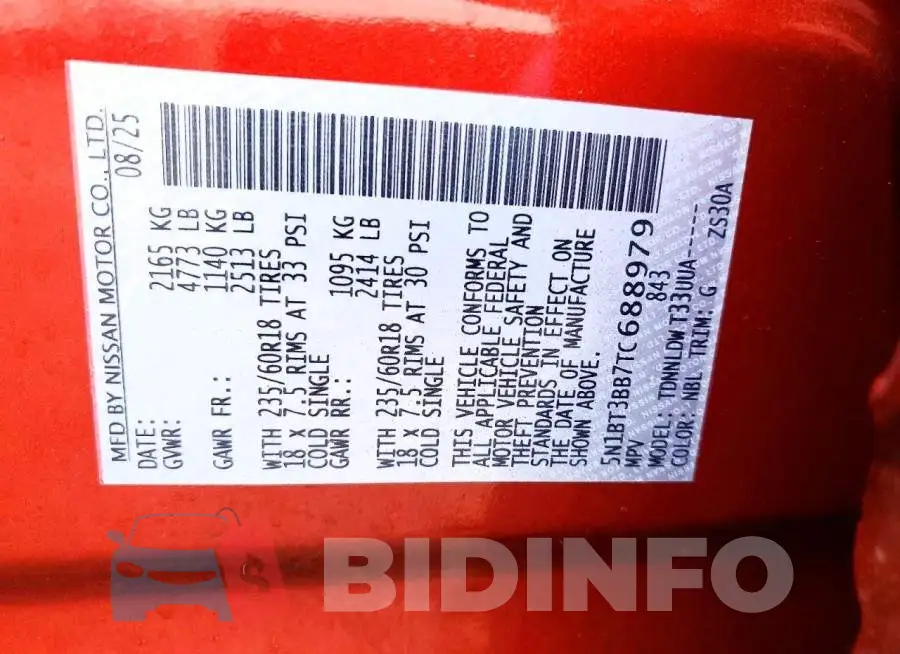 5N1BT3BB7TC688979 Photo# 13