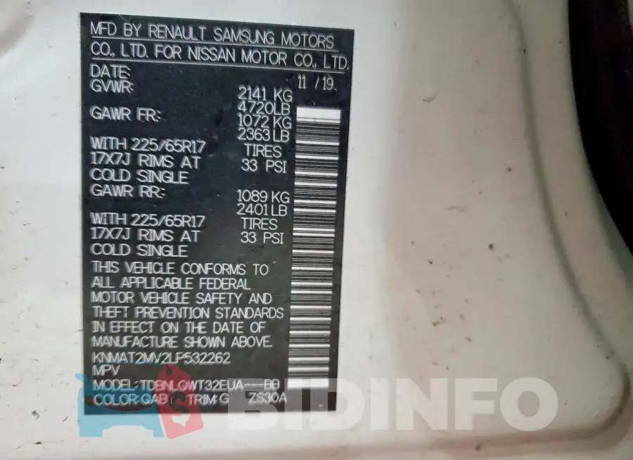 KNMAT2MV2LP532262 Photo# 13