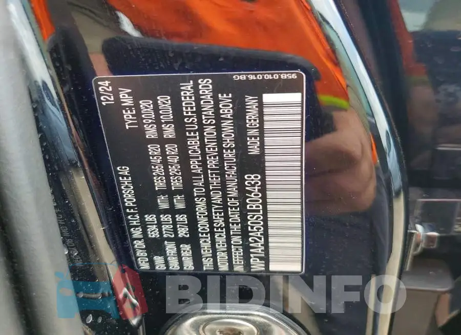 WP1AA2A50SLB06438 Photo# 13
