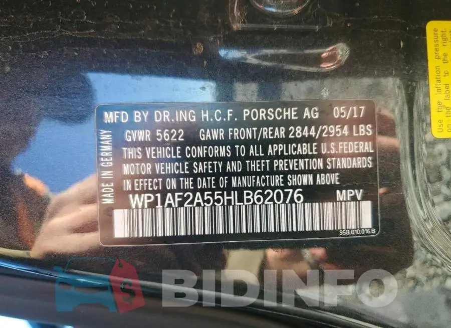 WP1AF2A55HLB62076 Photo# 13