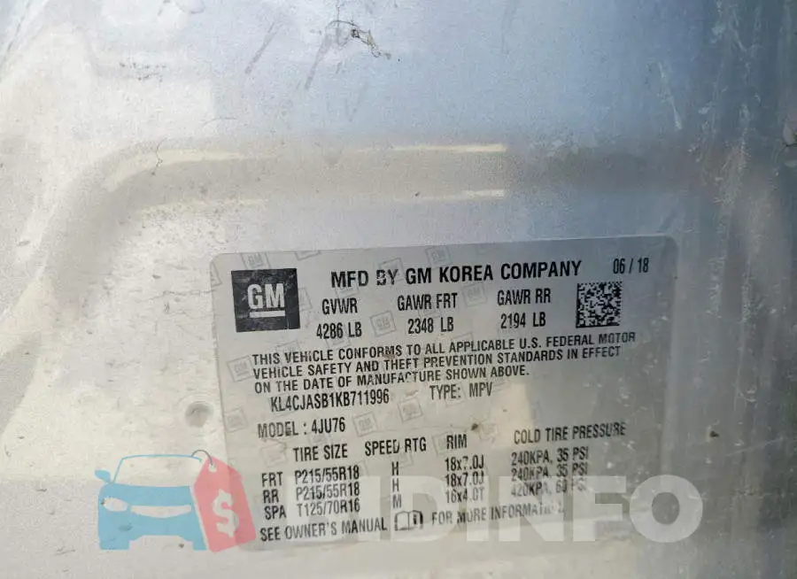 KL4CJASB1KB711996 Photo# 13