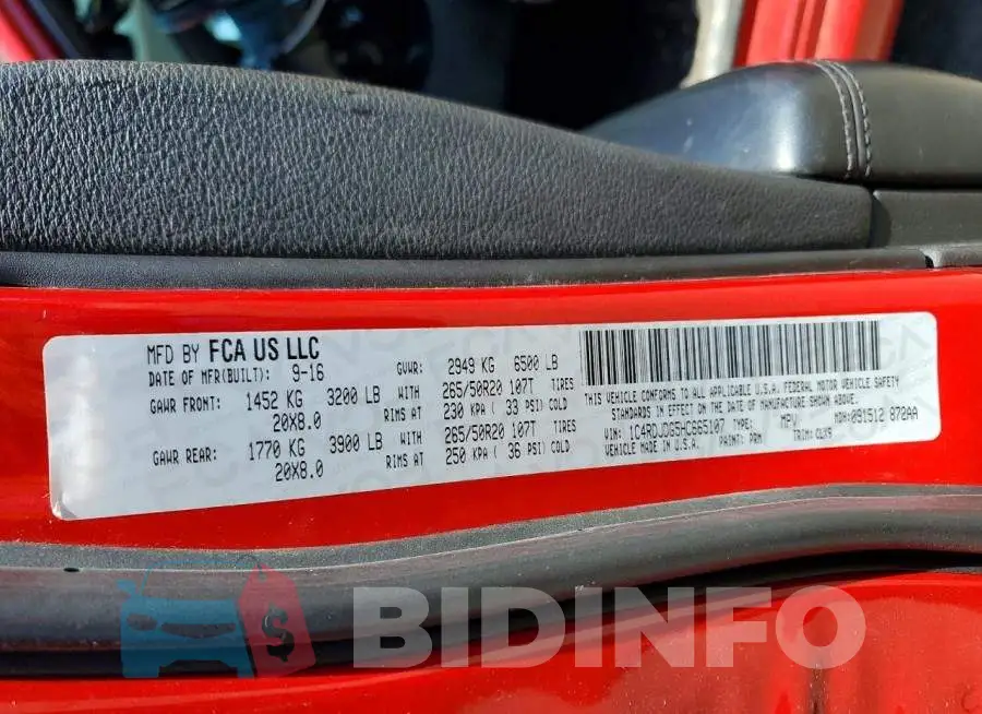 1C4RDJDG5HC665107 Photo# 14
