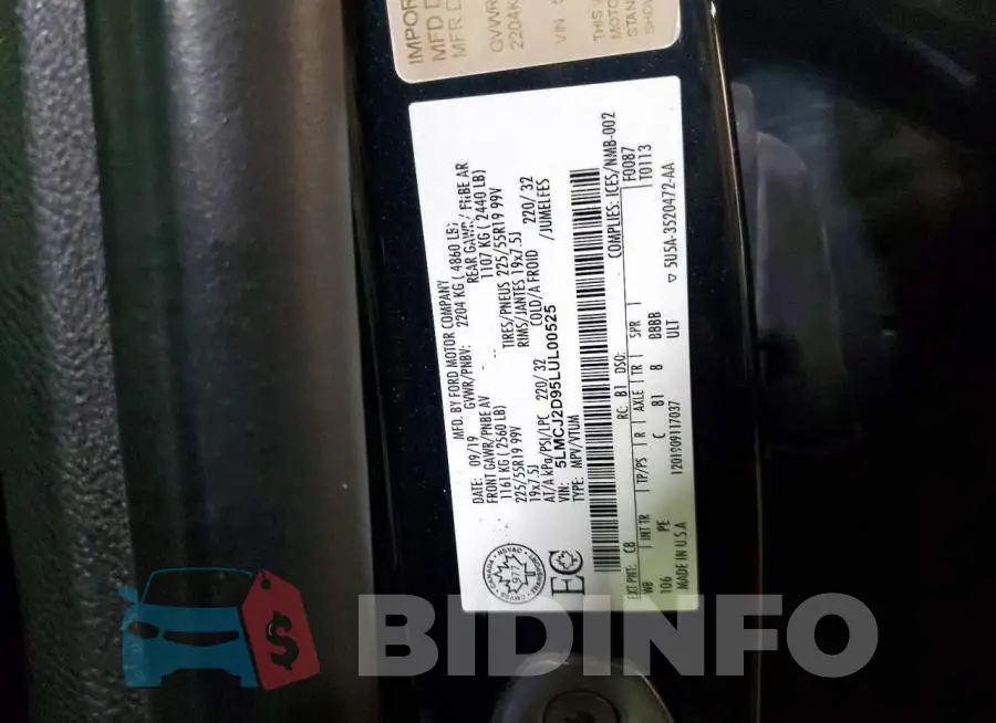 5LMCJ2D95LUL00525 Photo# 14
