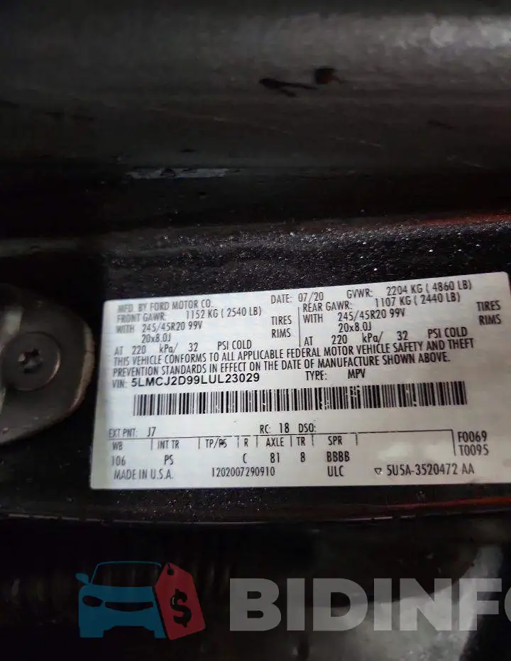 5LMCJ2D99LUL23029 Photo# 13