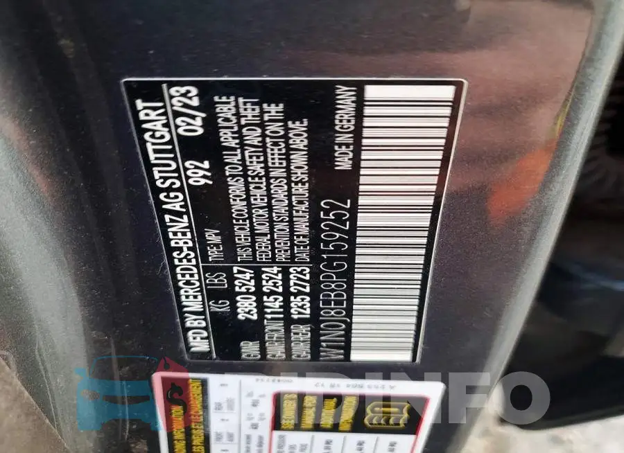 W1N0J8EB8PG159252 Photo# 14