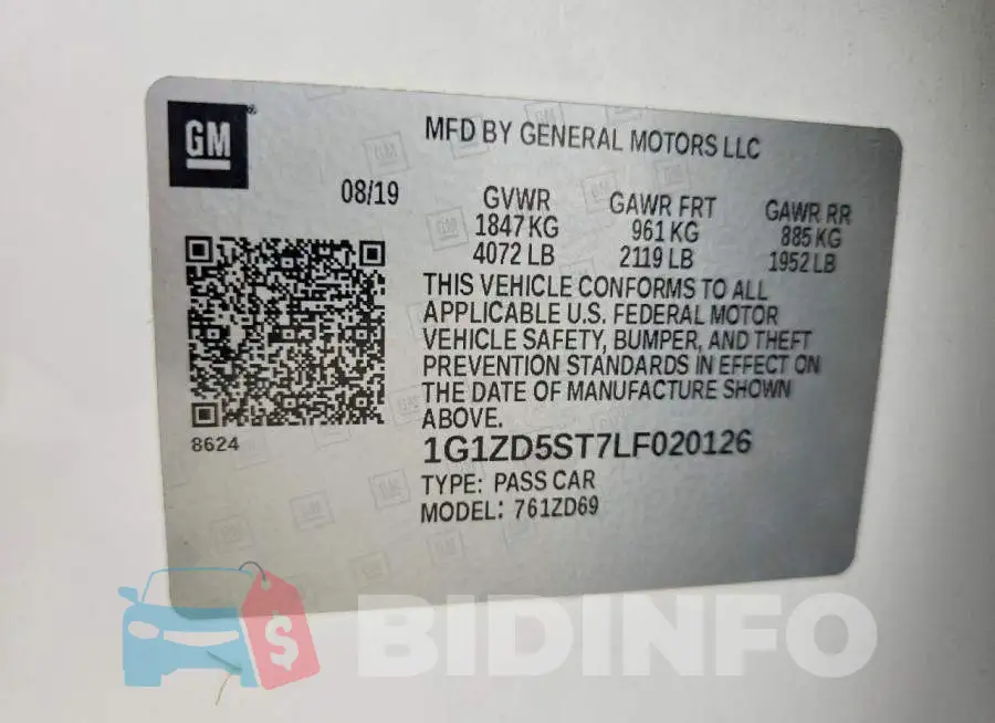 1G1ZD5ST7LF020126 Photo# 12