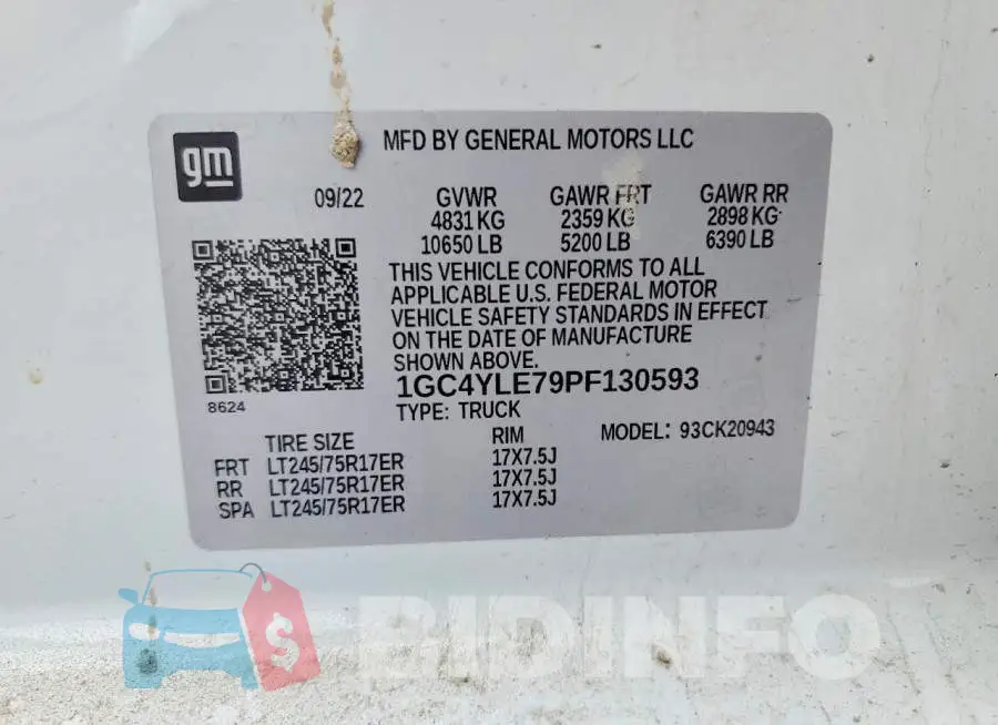 1GC4YLE79PF130593 Photo# 12