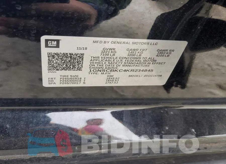 1GNSCBKC4KR234845 Photo# 13
