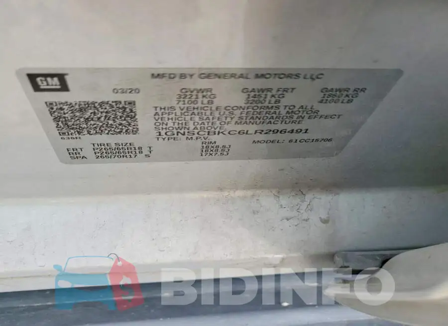 1GNSCBKC6LR296491 Photo# 13