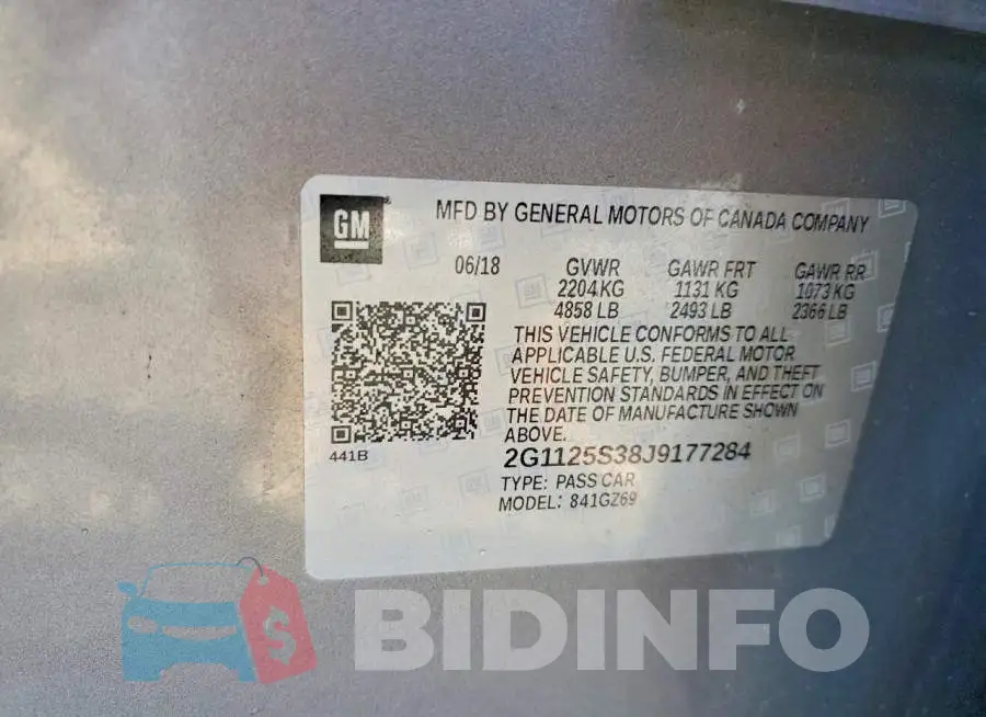 2G1125S38J9177284 Photo# 12
