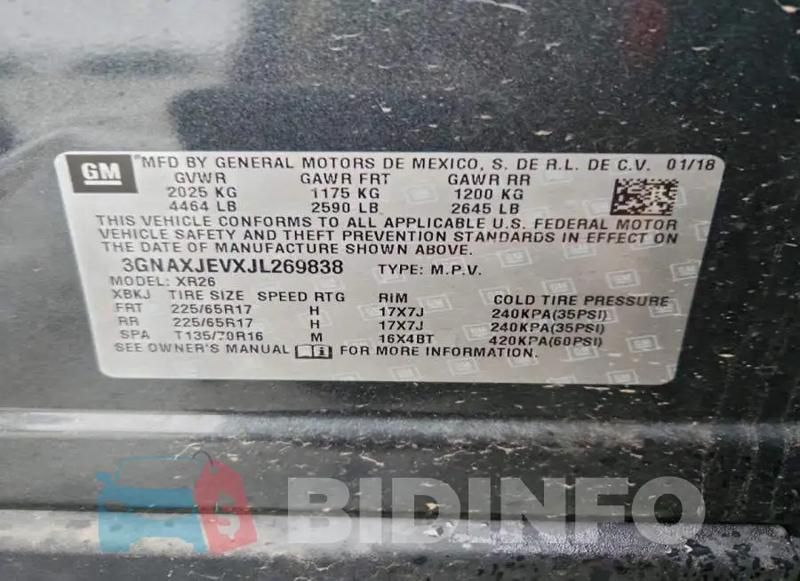 3GNAXJEVXJL269838 Photo# 13
