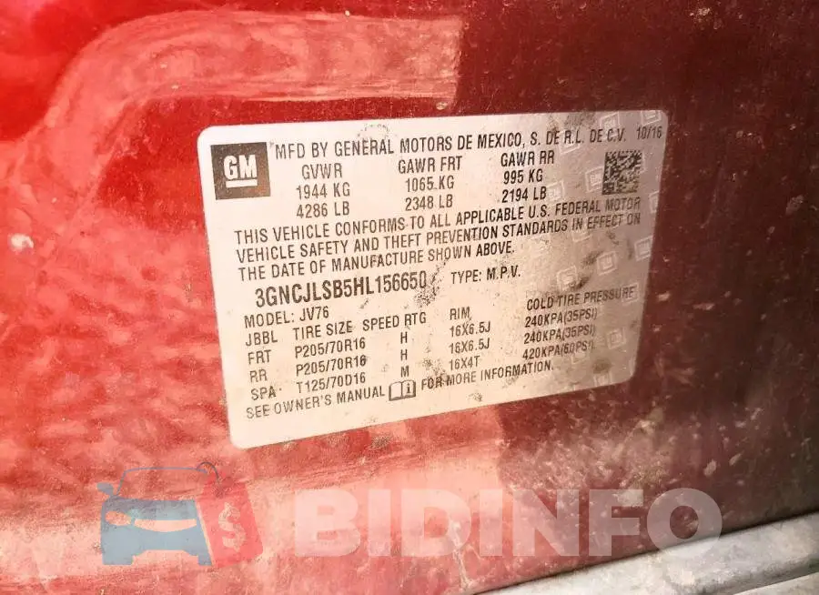 3GNCJLSB5HL156650 Photo# 13