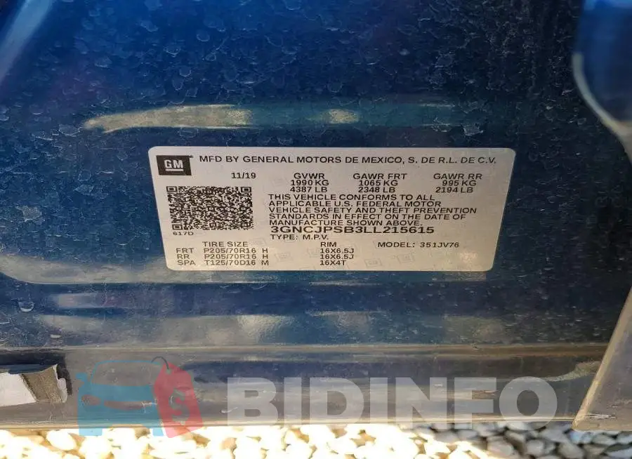 3GNCJPSB3LL215615 Photo# 14