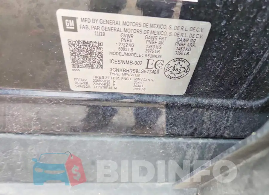 3GNKBHRS9LS577488 Photo# 13