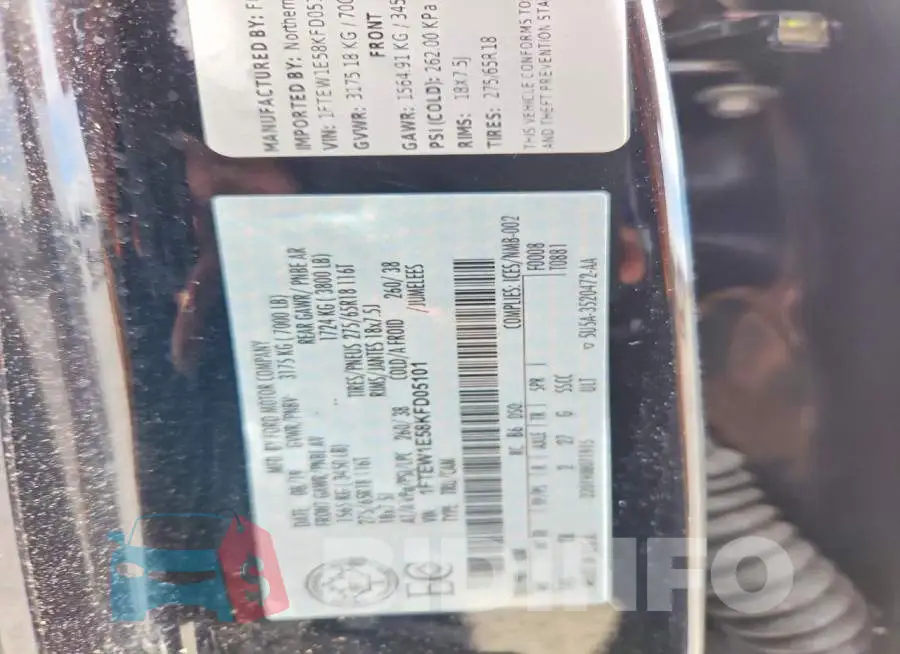 1FTEW1E58KFD05101 Photo# 12