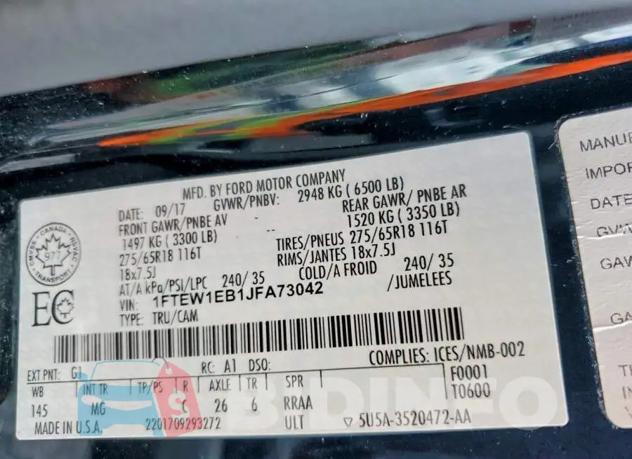 1FTEW1EB1JFA73042 Photo# 12